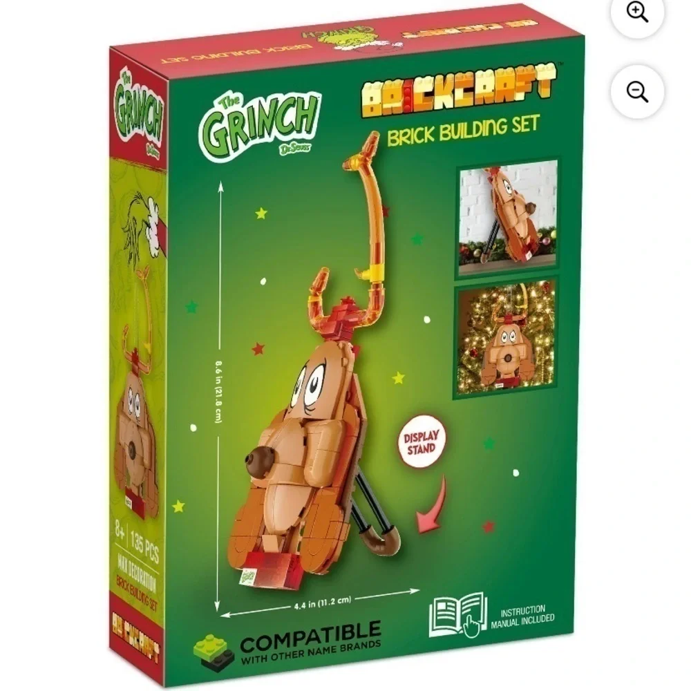 The Grinch Max the Dog Brickcraft Block Building Set NEW Christmas Ornament